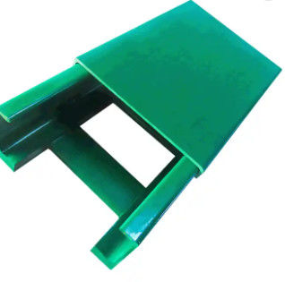Green Solid FRP Ladder Type Cable Tray Non Combustible High Flexibility