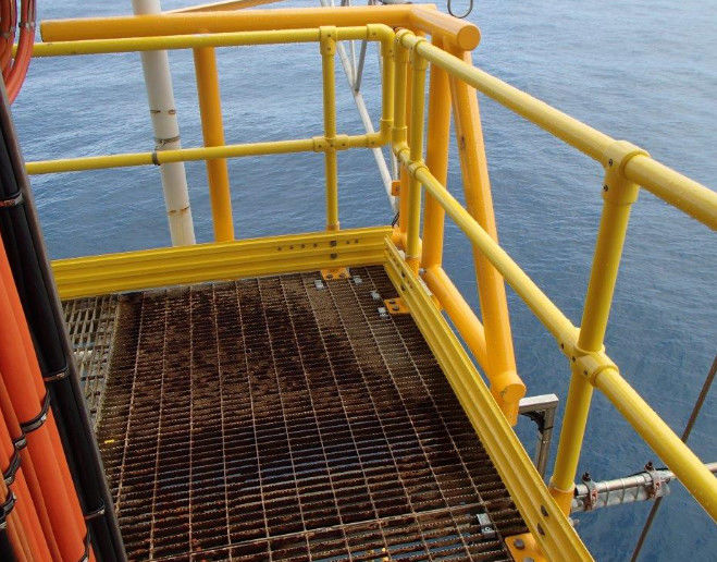 Anti Corrosion Moisture Proof FRP Handrail Used In Humid Coast Areas