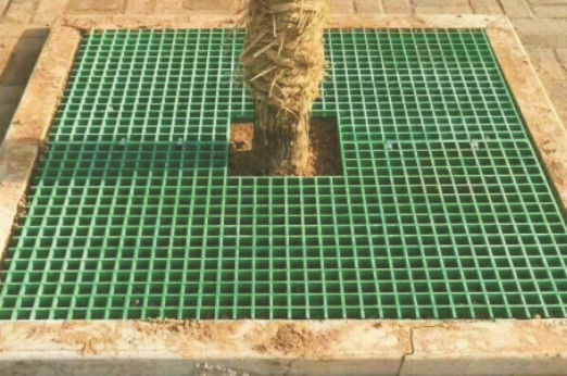 Environment Friendly Tree Roots FRP Grating Panels For Fixing Soil And Reducing Dust