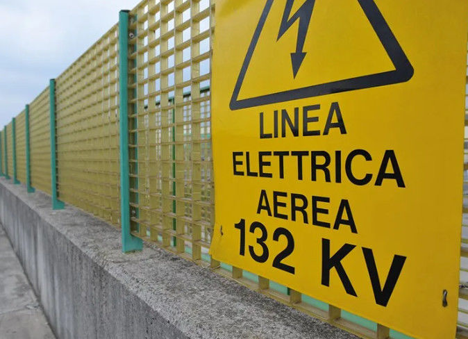 Warning Electricity Grating FRP Fencing Fiberglass Safety Products High Durability