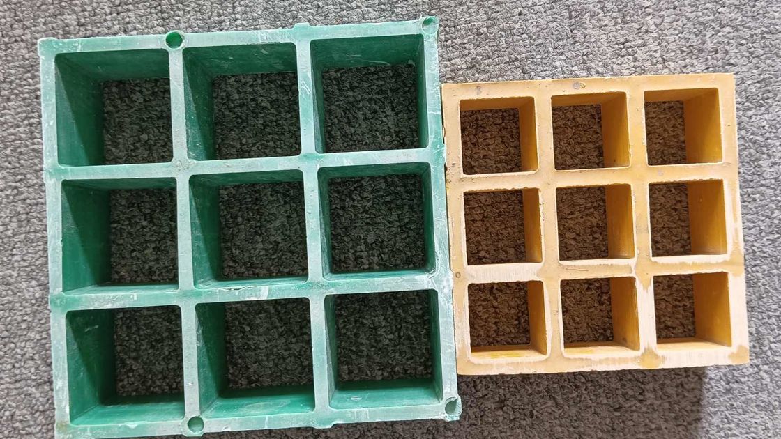 Colorful FRP Grating Fiberglass Floor Grid Outdoor Drain Cover Car Wash Grille 38x38mm