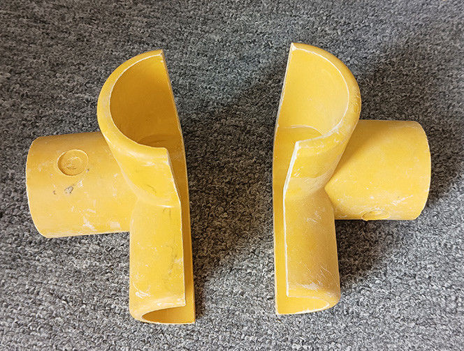 50mm Round Tube Fiberglass FRP Handrail Fitting Elbow Base Tee Four Way Connector