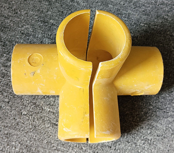 50mm Round Tube Fiberglass FRP Handrail Fitting Elbow Base Tee Four Way Connector