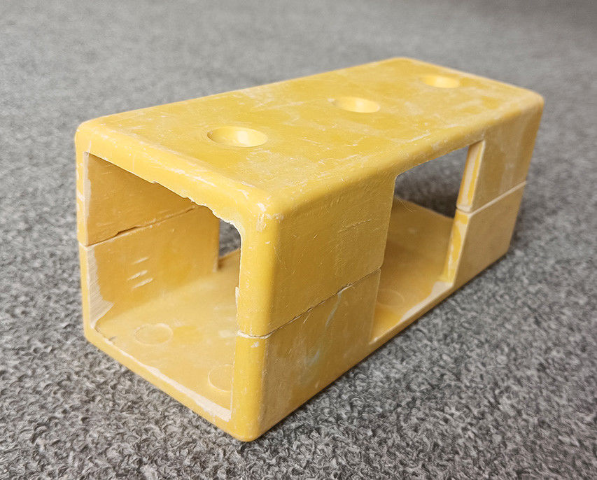 50mm FRP Square Tube Connector Four Way SMC Moulded Accessaries For Construction Usage