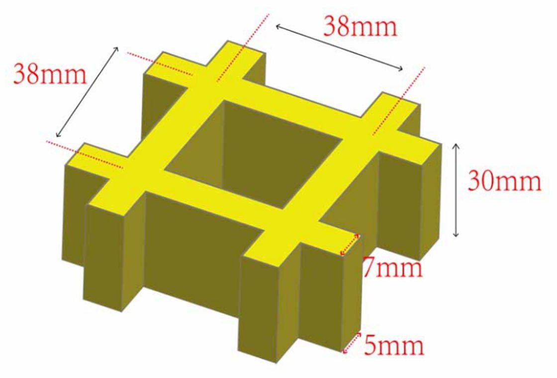 38*38*30mm FRP Grating For Walkway Or Platform Customized Color And Size