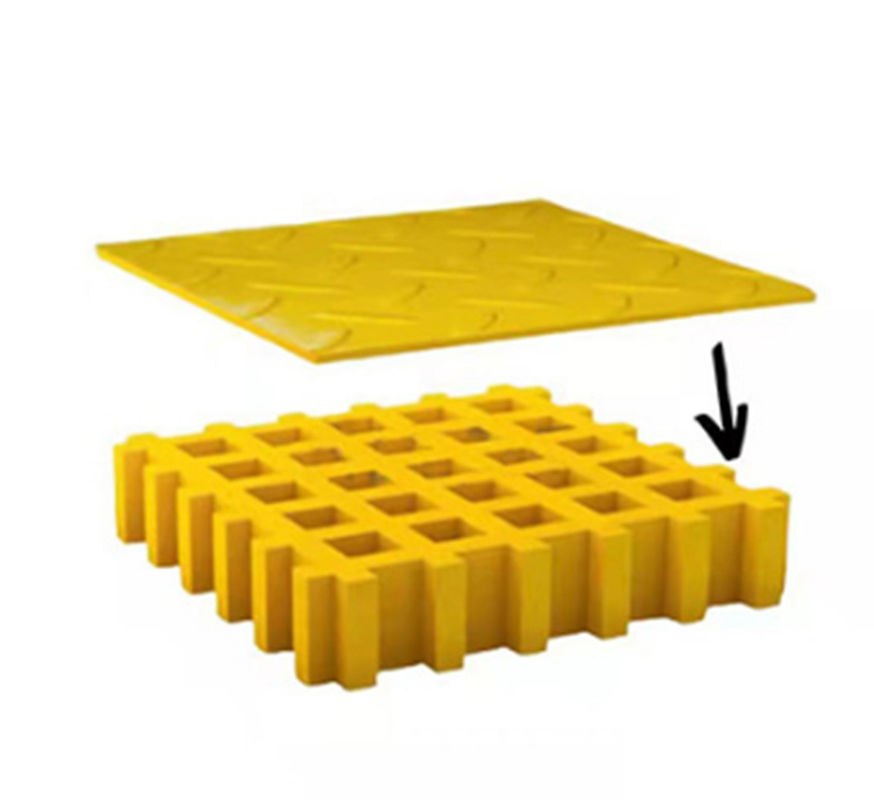 Customized Frp Grating Pattern Cover Plate Frp Grille Plate Sidewalk Grate For Flooring Panels