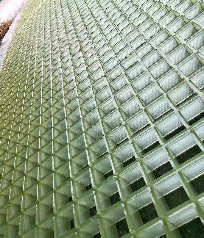 Pure Resin Grille FRP Grating Walkway Or Platform Use In 38*38*38mm Customized Panle Size