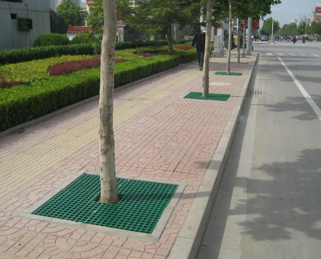 Green FRP Grating For Platform Or Walkway Use And Customized Size And Color